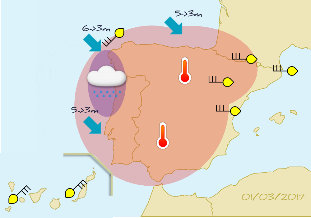 Mapa co máis destacado do miércoles 01