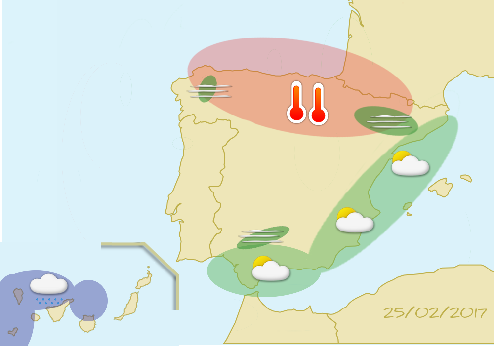 Mapa co máis destacado do sábado 25