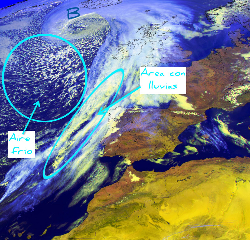 Imagen satélite de las 12 de la mañana del jueves 12 de Marzo de 2015
